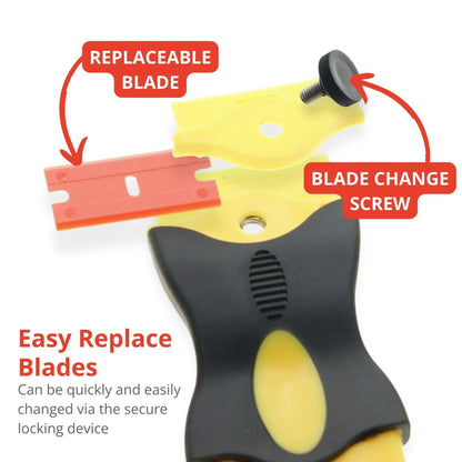 Ex-Pro Single Sided Universal Scraper with 5x Plastic Safety Blade