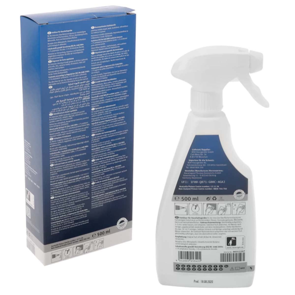 Bosch Universal Degreaser for Hob, Microwave Oven & Stainless Steel Surfaces 500ml