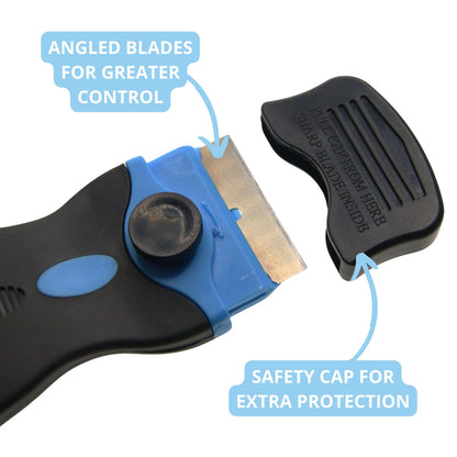 Ex-Pro Ceramic Hob Scraper / Universal Scraper Double Sided with 20 Blades