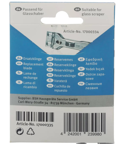 BSH Bosch Neff Siemens Gaggenau Replacement Ceraquick Blades for Hob Scraper 5 Pack