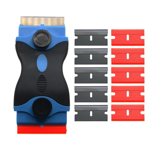Ex-Pro Ceramic Hob Scraper / Universal Scraper Double Sided with 10 Blades
