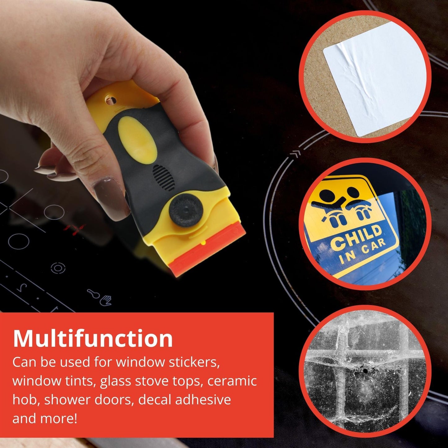 Ex-Pro Single Sided Universal Scraper with 5x Plastic Safety Blade